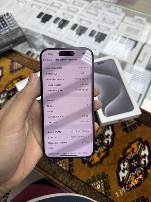 iPhone 15 pro 512gb 2sim 90% - Garaşsyzlygyň 15 ýyllygy Söwda Merkezi - img 4