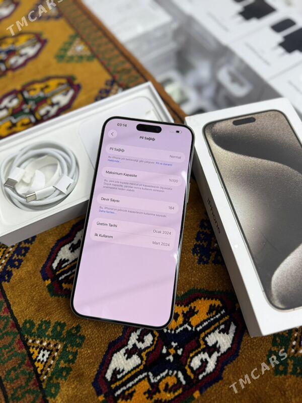 iPhone 15 pro 256gb max 100% - Garaşsyzlygyň 15 ýyllygy Söwda Merkezi - img 2