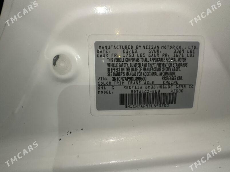 Nissan Versa 2013 - 127 000 TMT - Ашхабад - img 7