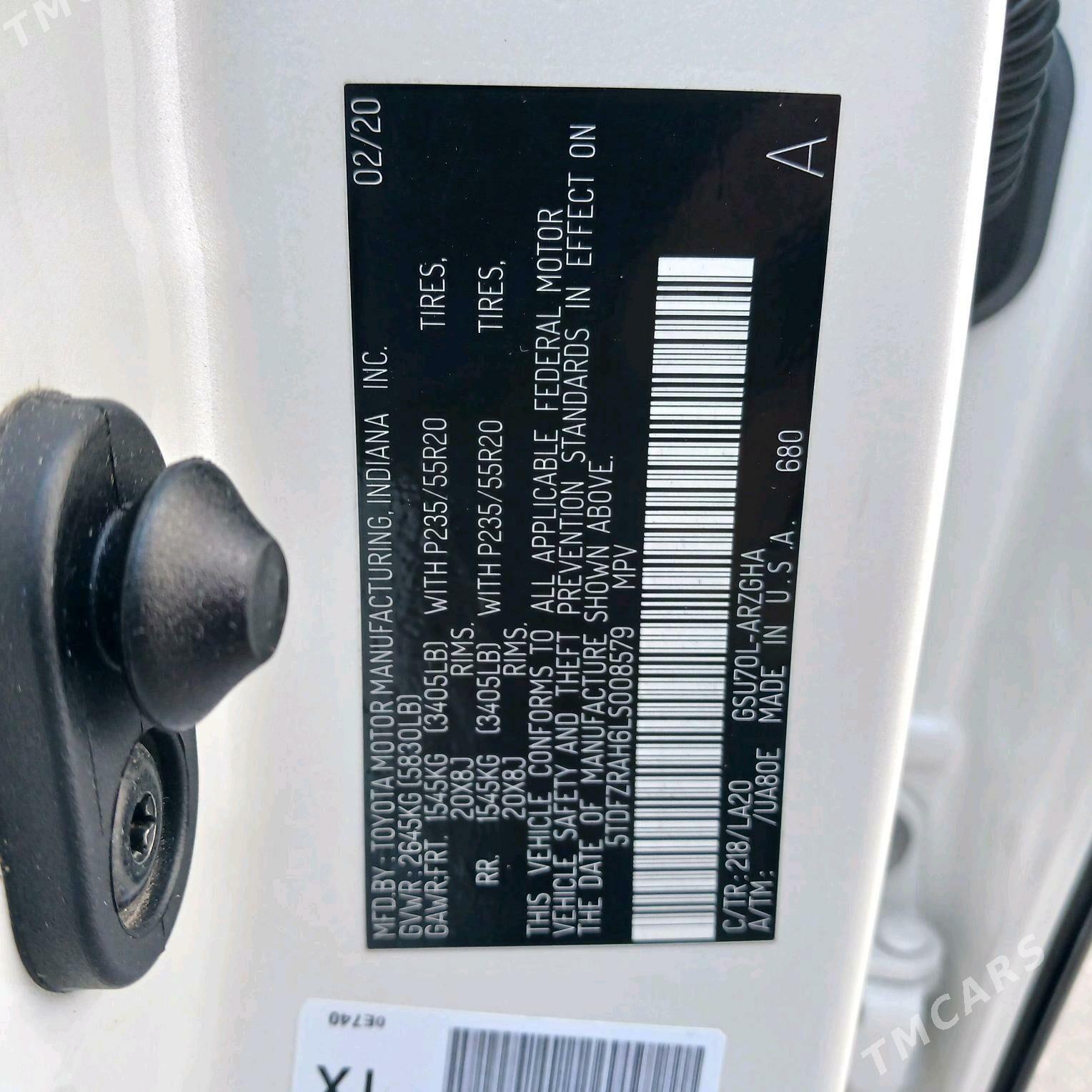 Toyota Highlander 2020 - 620 000 TMT - Балканабат - img 8