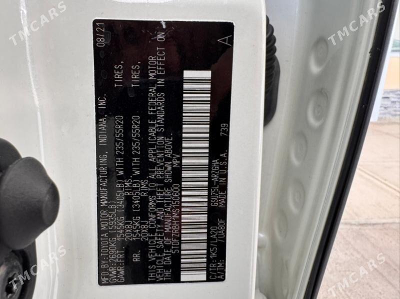 Toyota Highlander 2021 - 720 000 TMT - Garadamak Şor - img 4