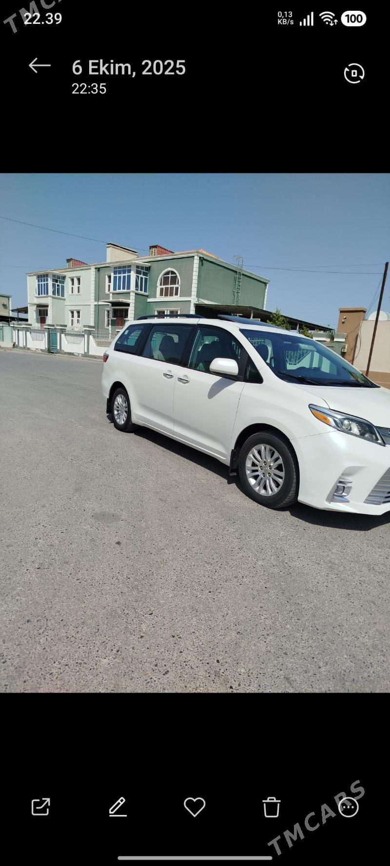 Toyota Sienna 2017 - 400 000 TMT - Туркменабат - img 3