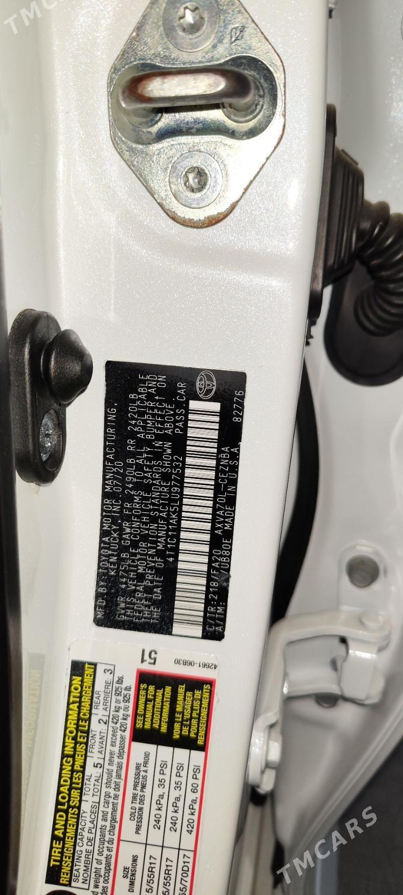 Toyota Camry 2020 - 290 000 TMT - Mary - img 2