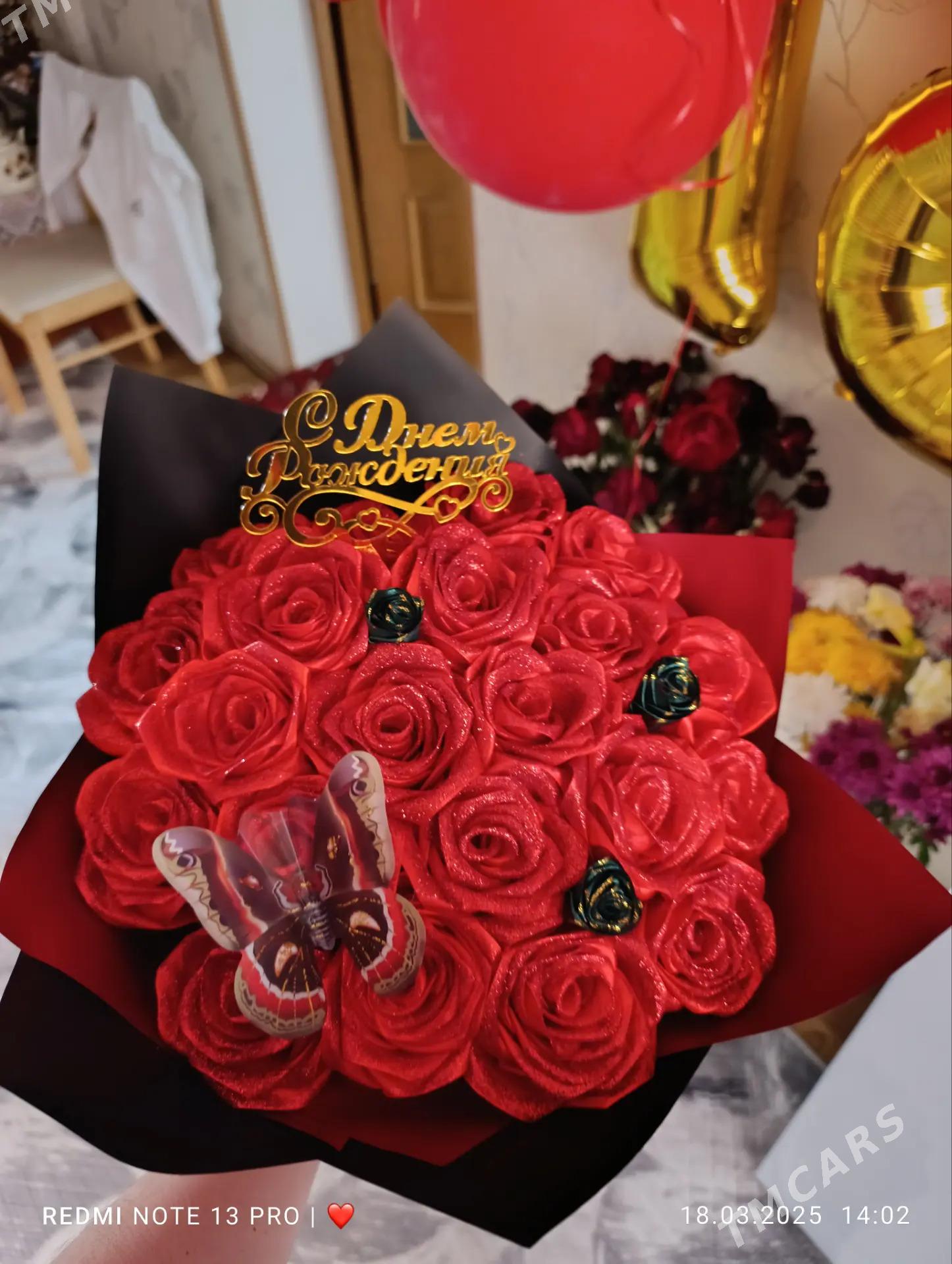 Цветы из лент - Балканабат - img 6