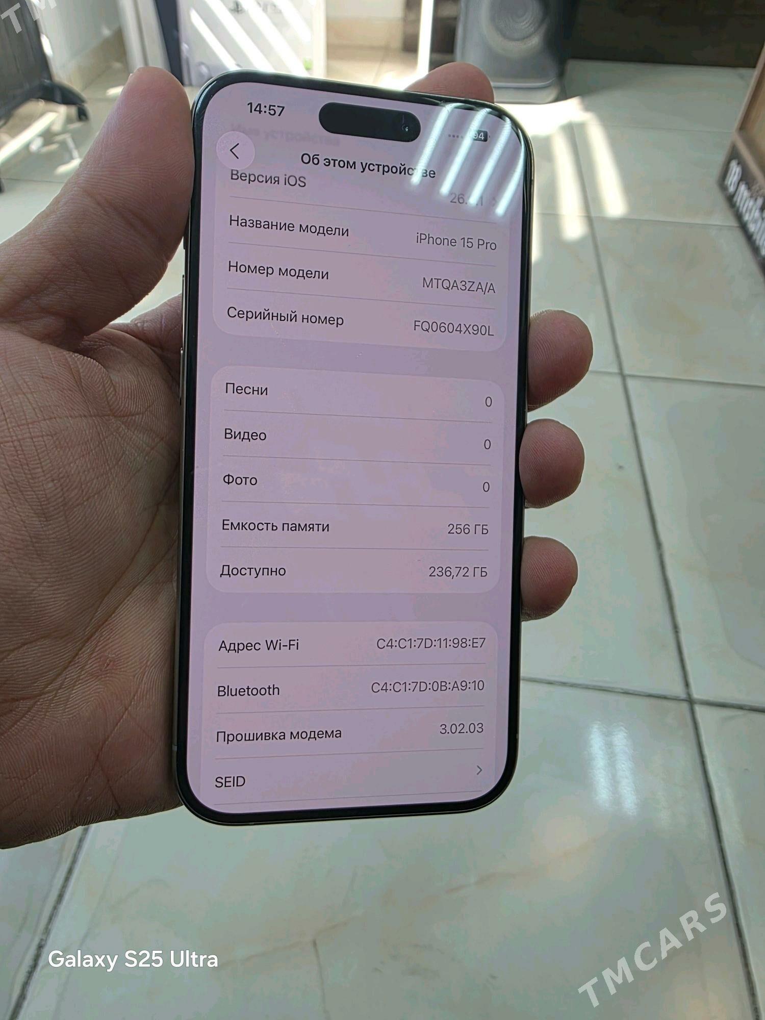 Iphone 15 Pro 256lyk Z/AA - Aşgabat - img 2