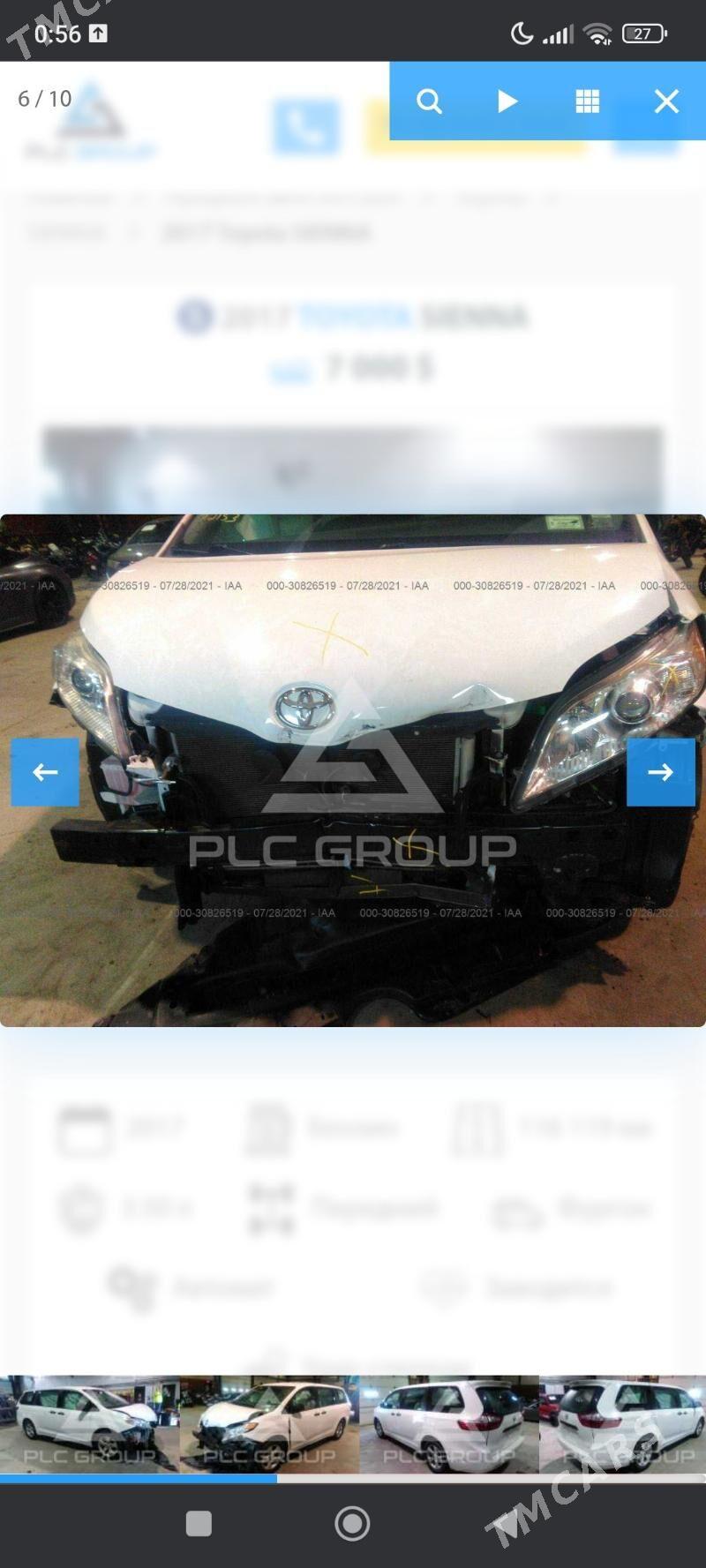 Toyota Sienna 2017 - 365 000 TMT - Aşgabat - img 7