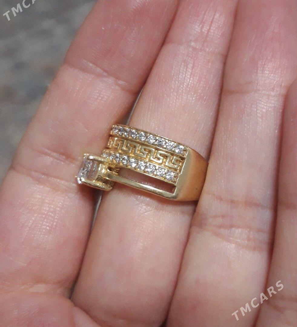 gyzyl çaýylan kümüş ýüzük - Büzmeýin - img 2