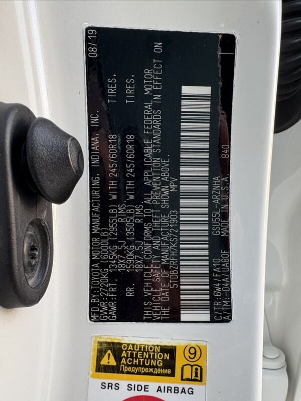 Toyota Highlander 2019 - 359 000 TMT - Гуртли - img 5