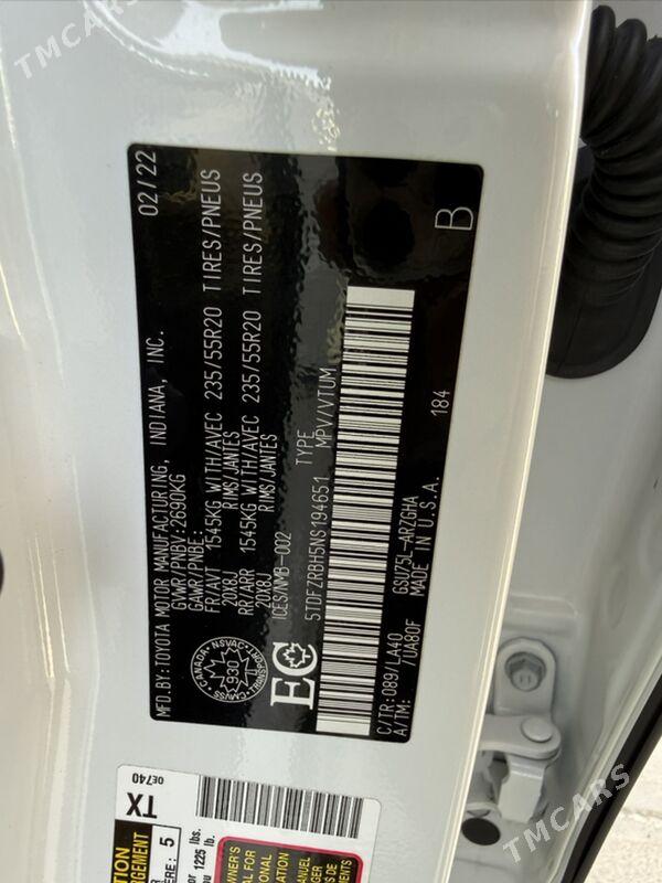 Toyota Highlander 2022 - 880 000 TMT - Aşgabat - img 9