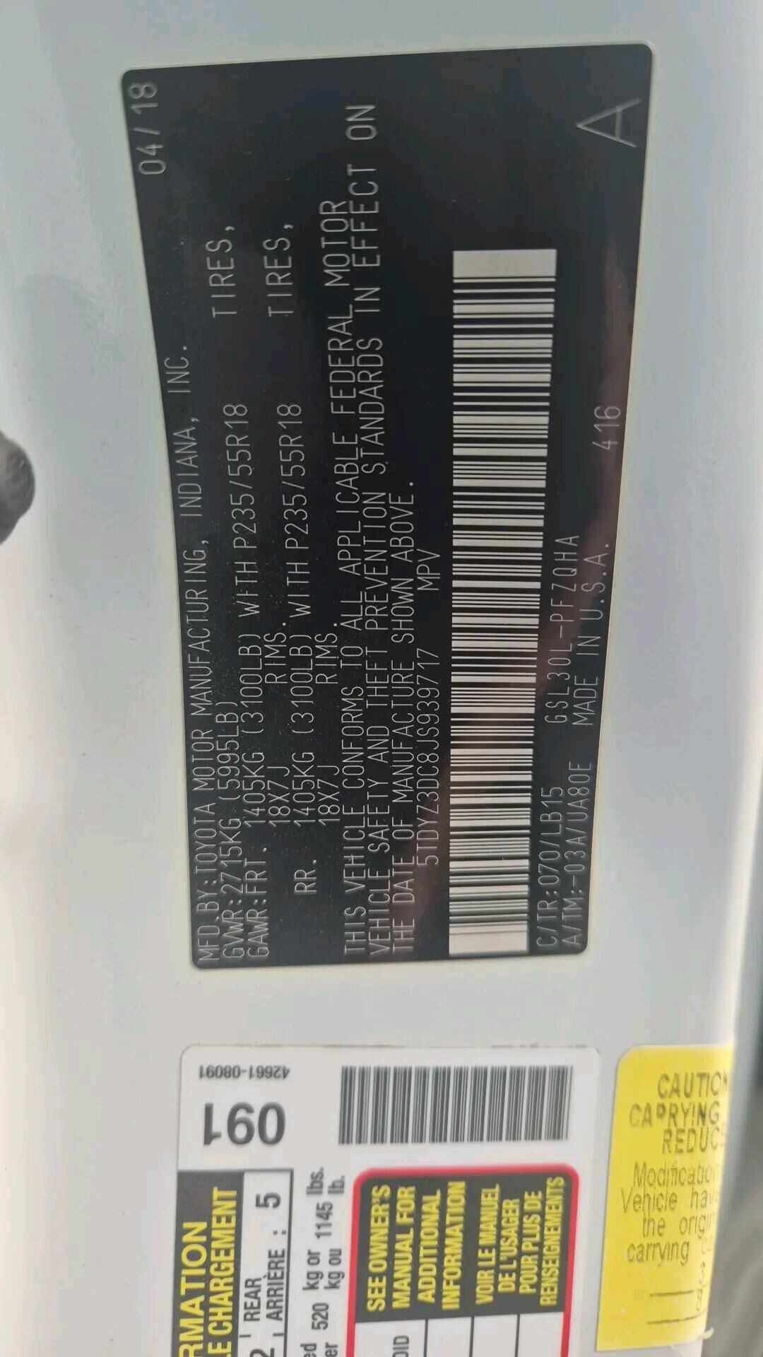Toyota Sienna 2018 - 620 000 TMT - ул. Подвойского (Битарап Туркменистан шаёлы) - img 4