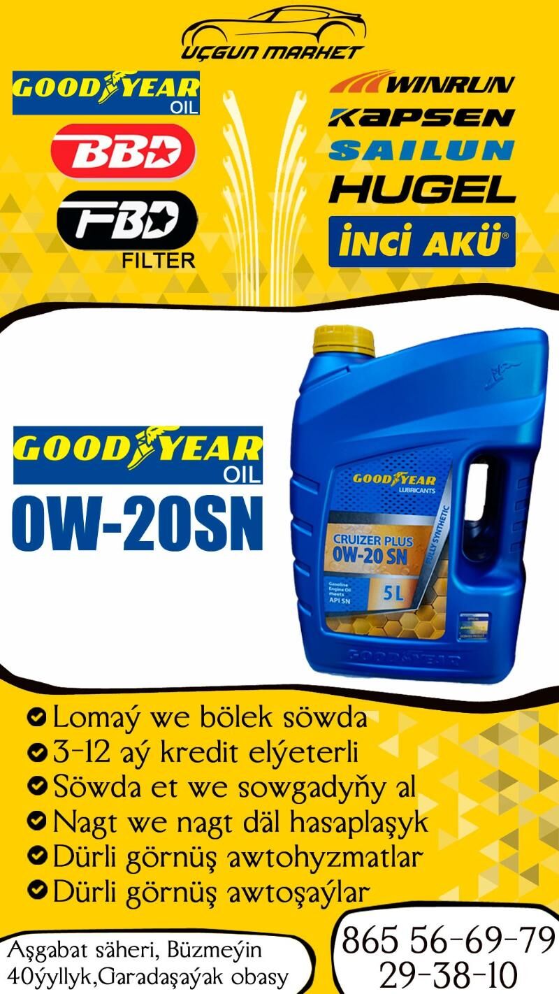 TAZE GOOD YEAR 0w-20 YAG МАСЛО - Büzmeýin - img 1
