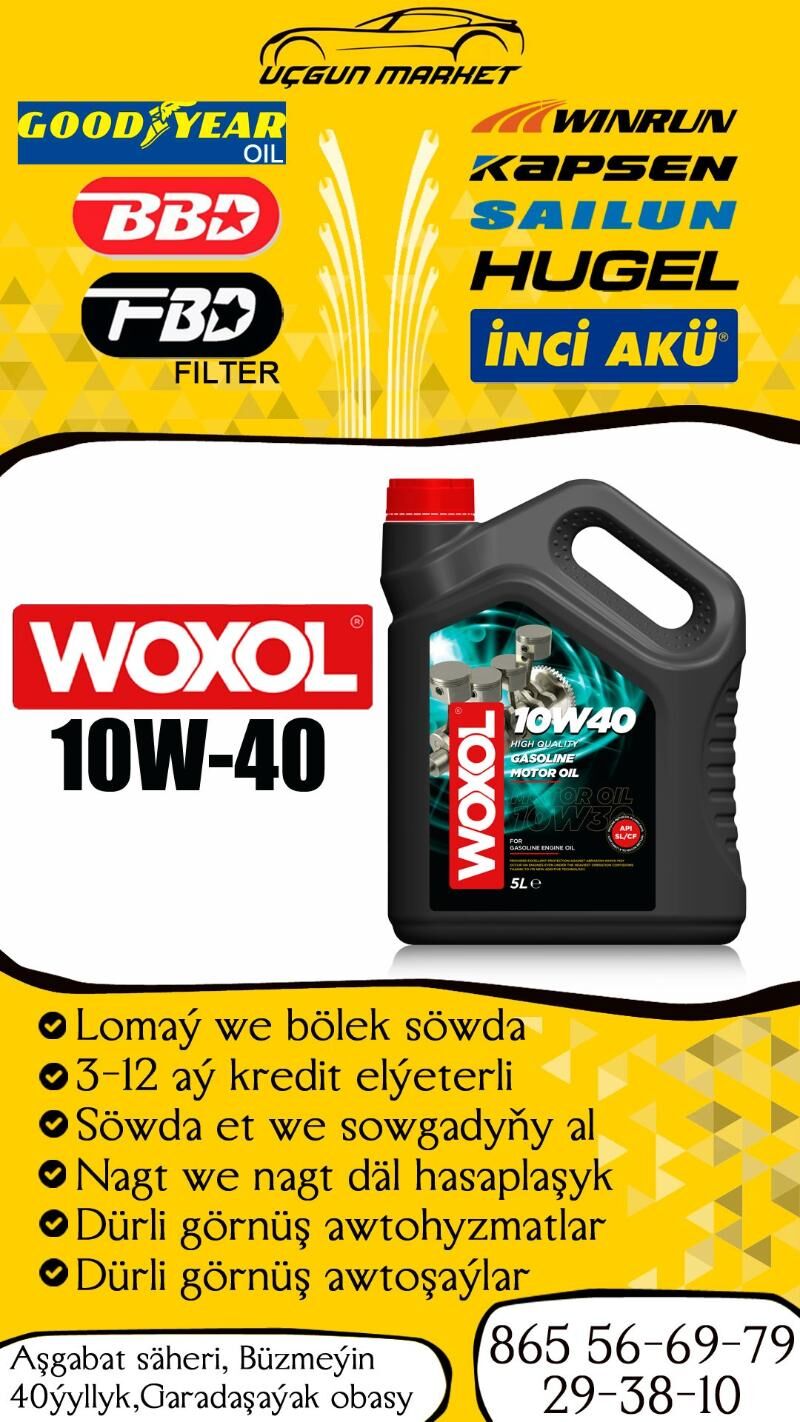 WOXOL 10W-40 MOTOR YAGY МАСЛО - Ашхабад - img 1