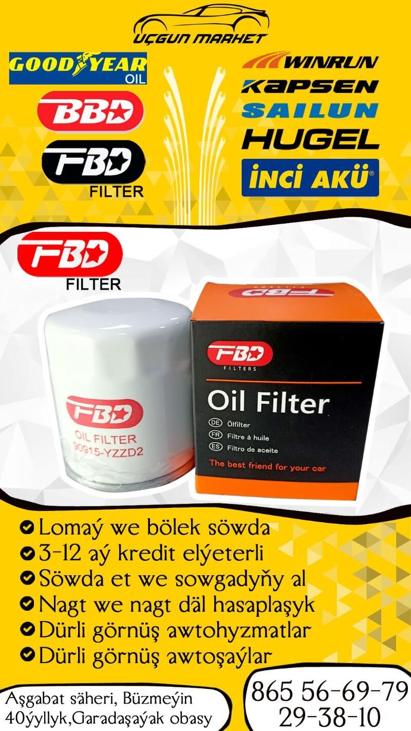 YAG FILTER FBD МАСЛЯНОЙ ФИЛЬТР - Büzmeýin - img 1