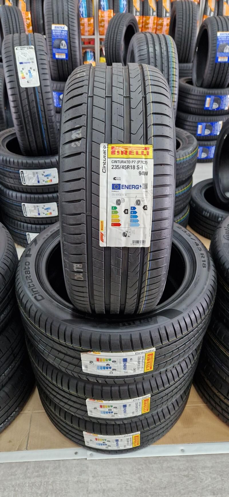 TEKER PIRELLI 235/45/18 CINTURATO P7 S-I 2025ÝYL ✅ - Ак-Бугдайский этрап - img 2