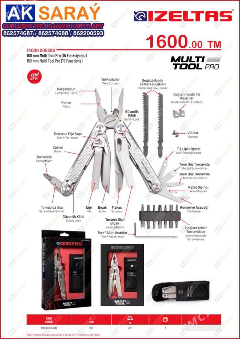 Izeltaş Multi Tool Pro 15 Fonk - Aşgabat - img 3