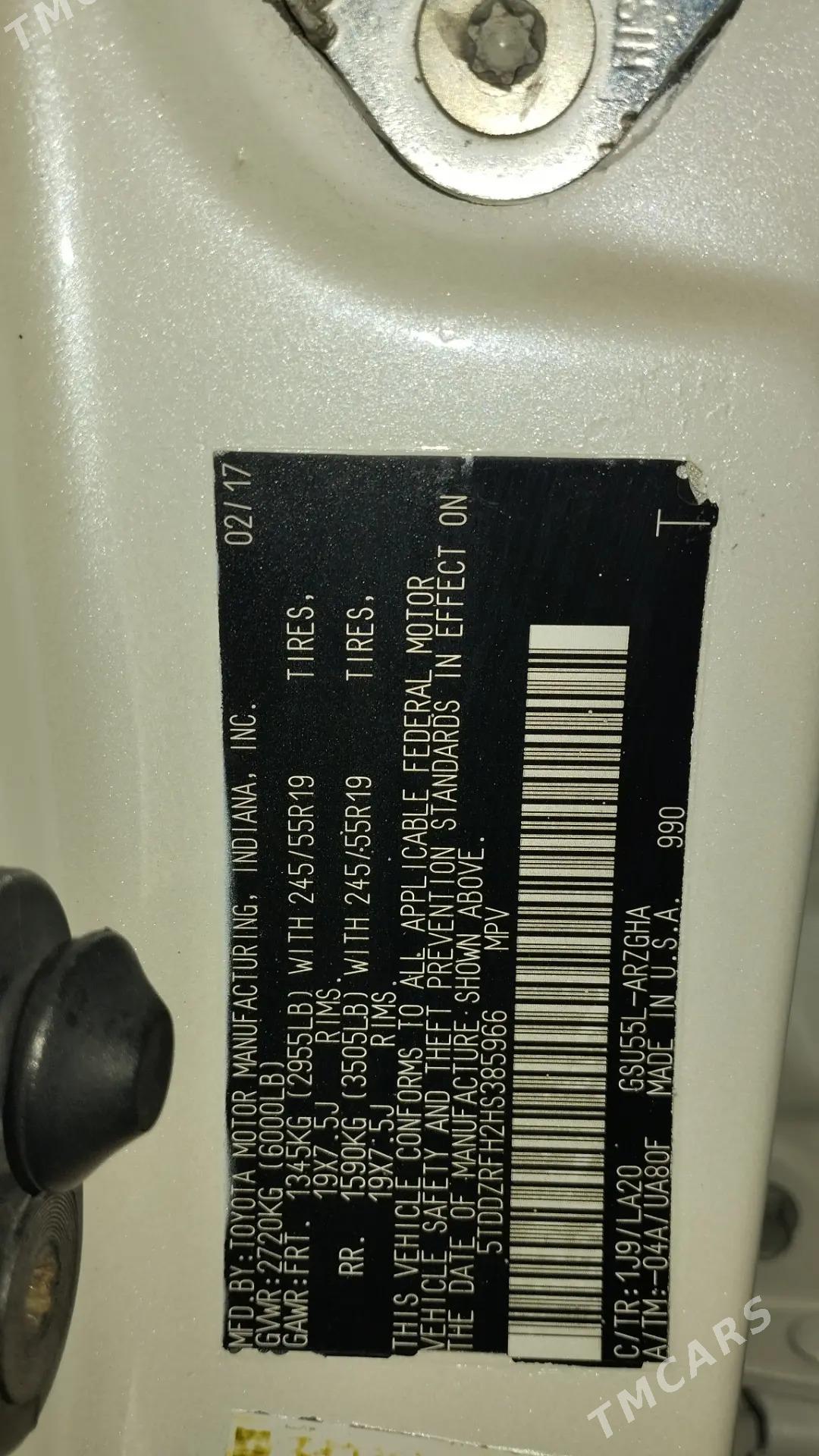 Toyota Highlander 2017 - 400 000 TMT - Сакарчага - img 2