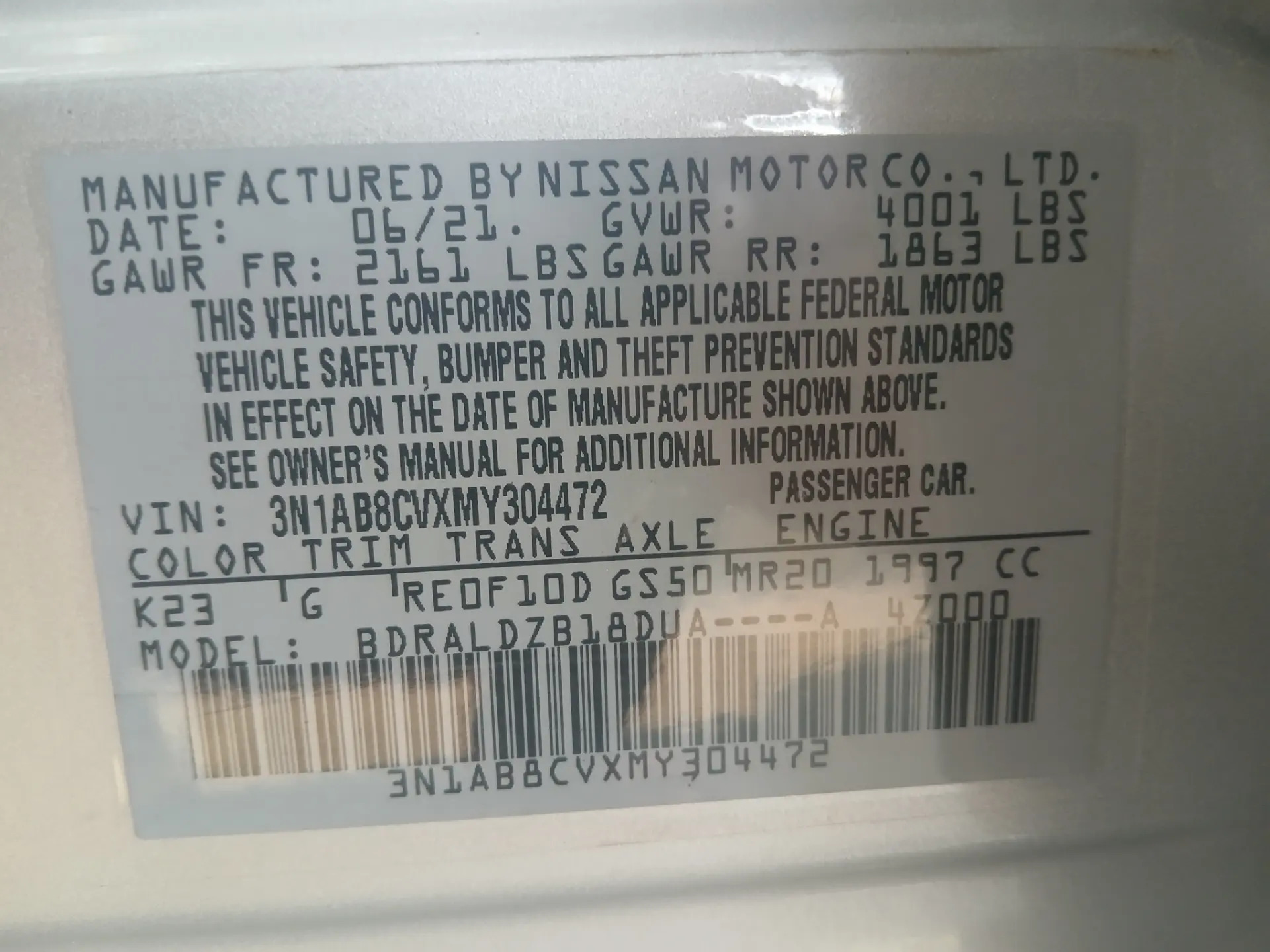 Nissan Sentra 2021 - 200 000 TMT - Байрамали - img 1