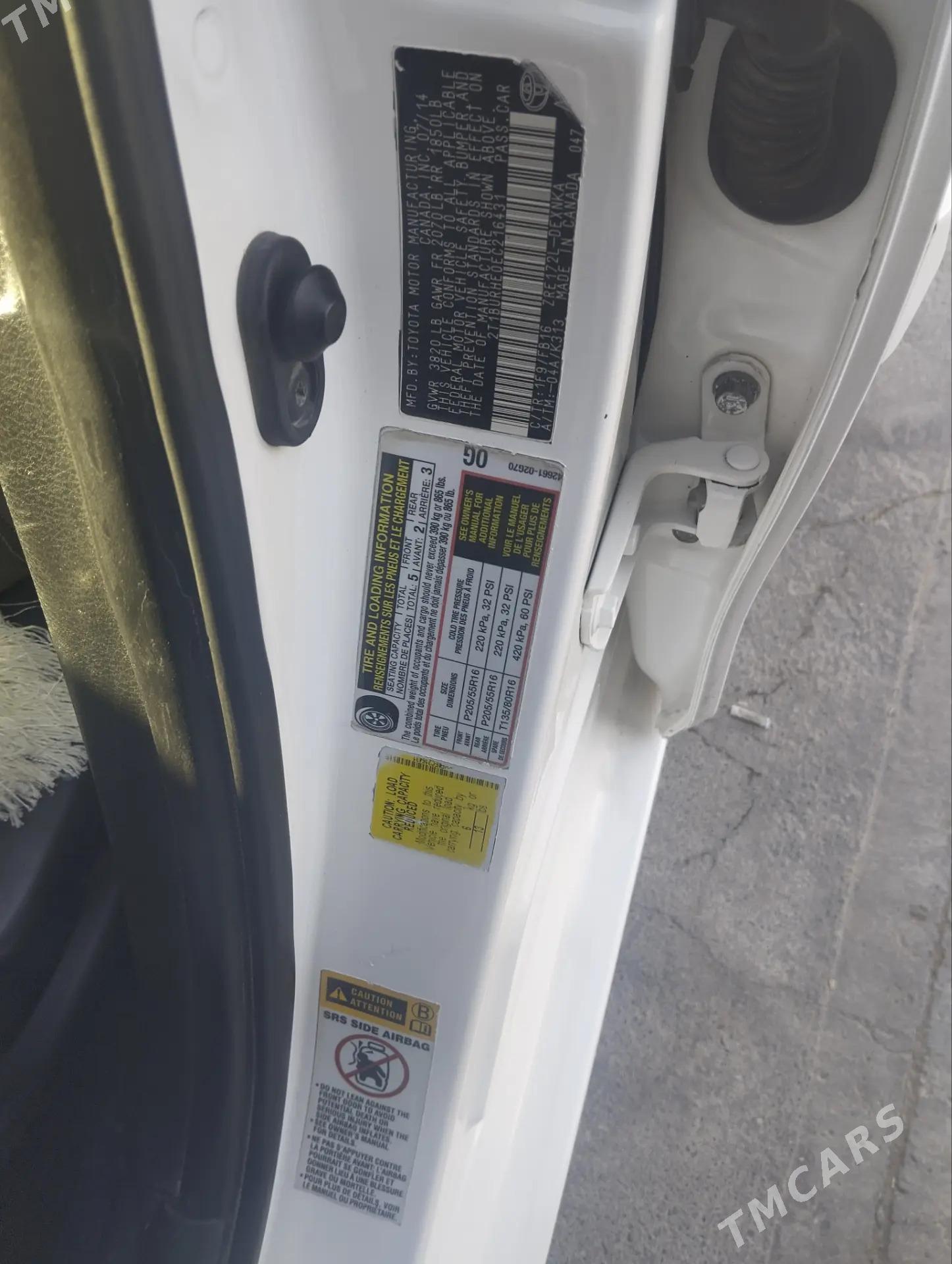Toyota Corolla 2014 - 187 000 TMT - Podwoýski köç. (Bitarap Türkmenistan şaýoly) - img 10