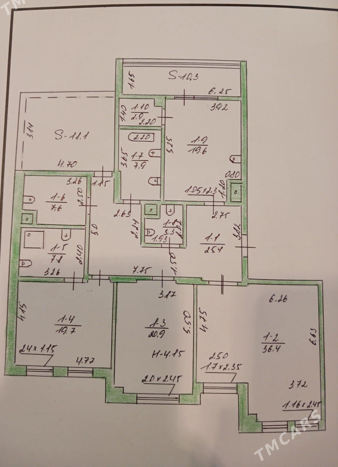 Срочно Чехова 2эт 3ком 170м² - Ашхабад - img 6