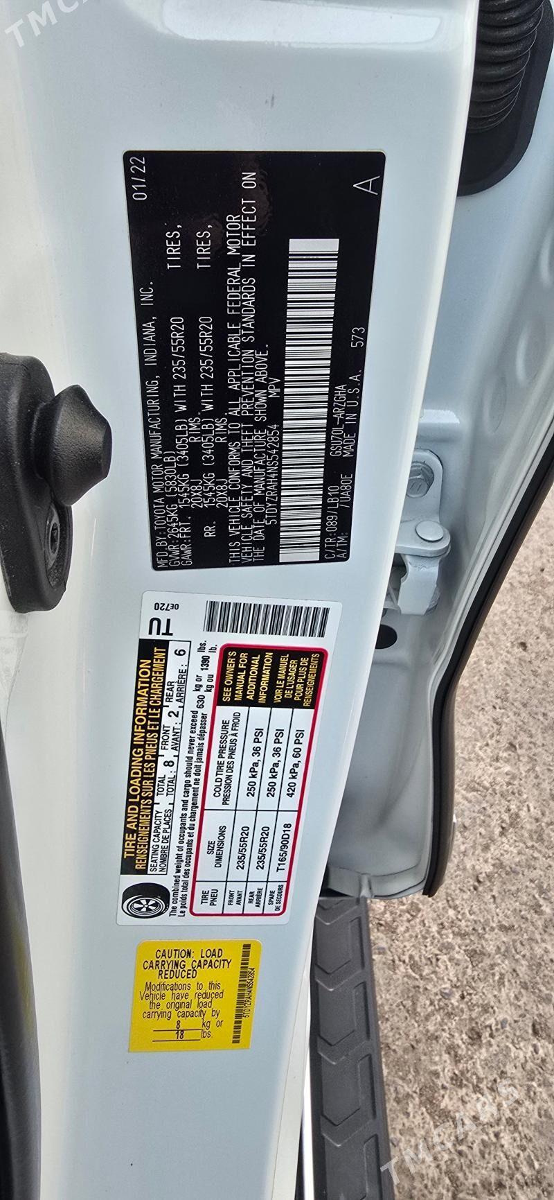 Toyota Highlander 2022 - 765 000 TMT - Daşoguz - img 9