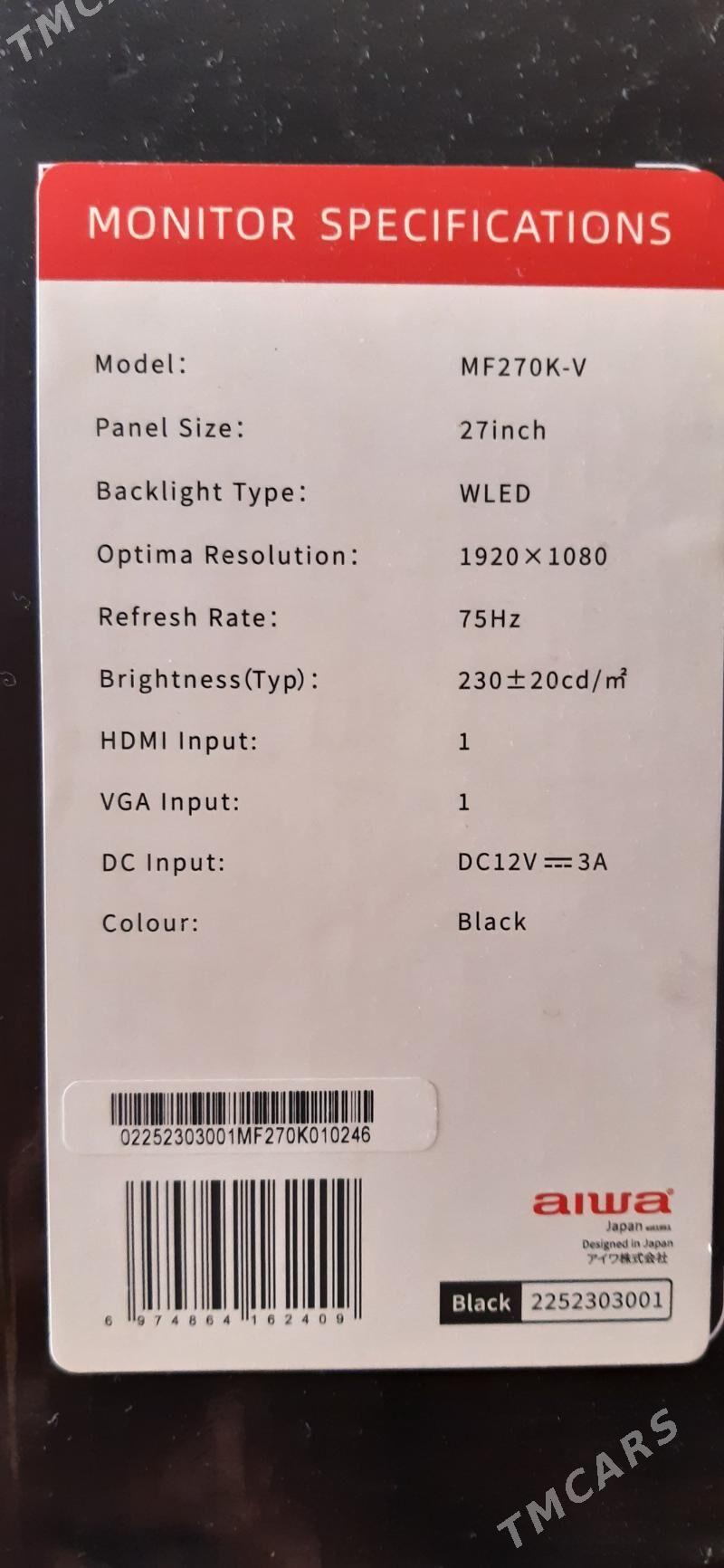 монитор AIWA 27 - Ашхабад - img 3