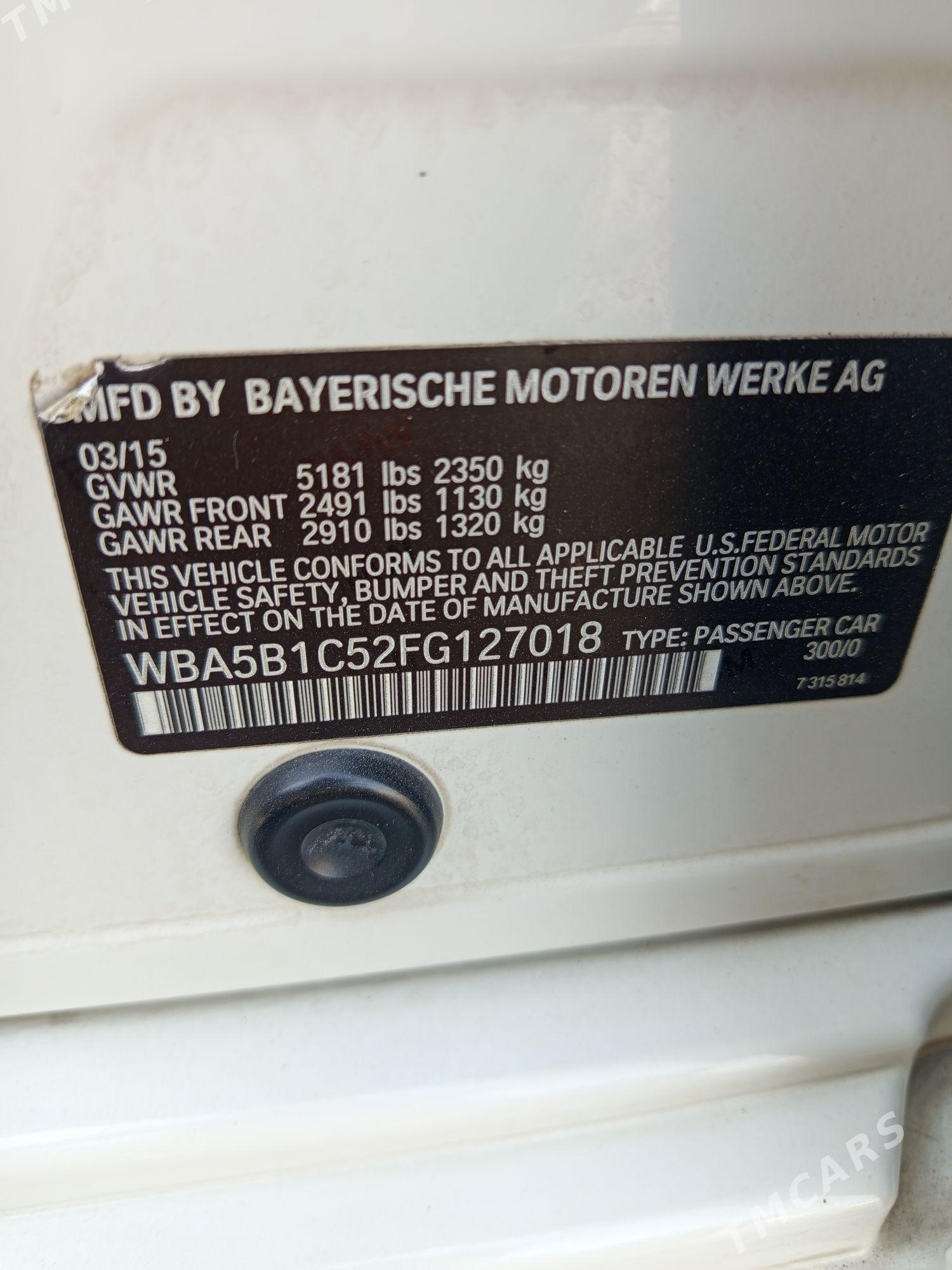 BMW F10 2015 - 385 000 TMT - Ашхабад - img 7