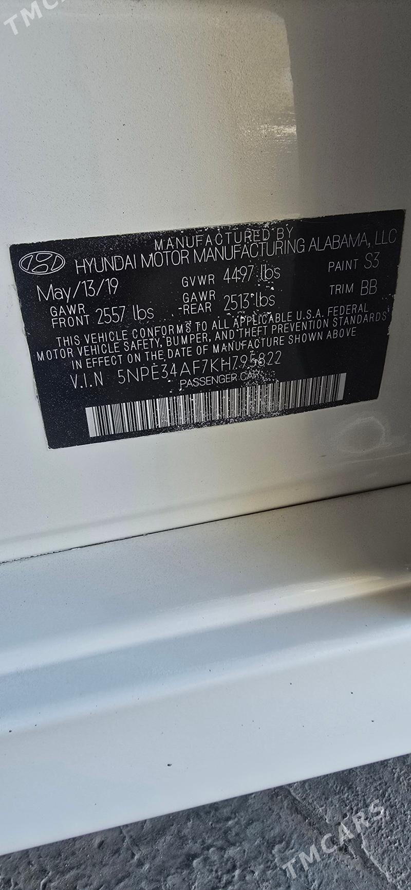 Hyundai Sonata 2019 - 190 000 TMT - Мары - img 8