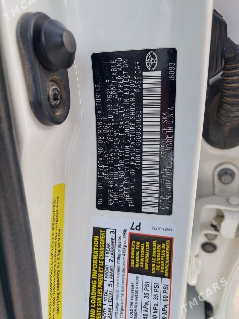 Toyota Camry 2017 - 255 000 TMT - Bagyr - img 10
