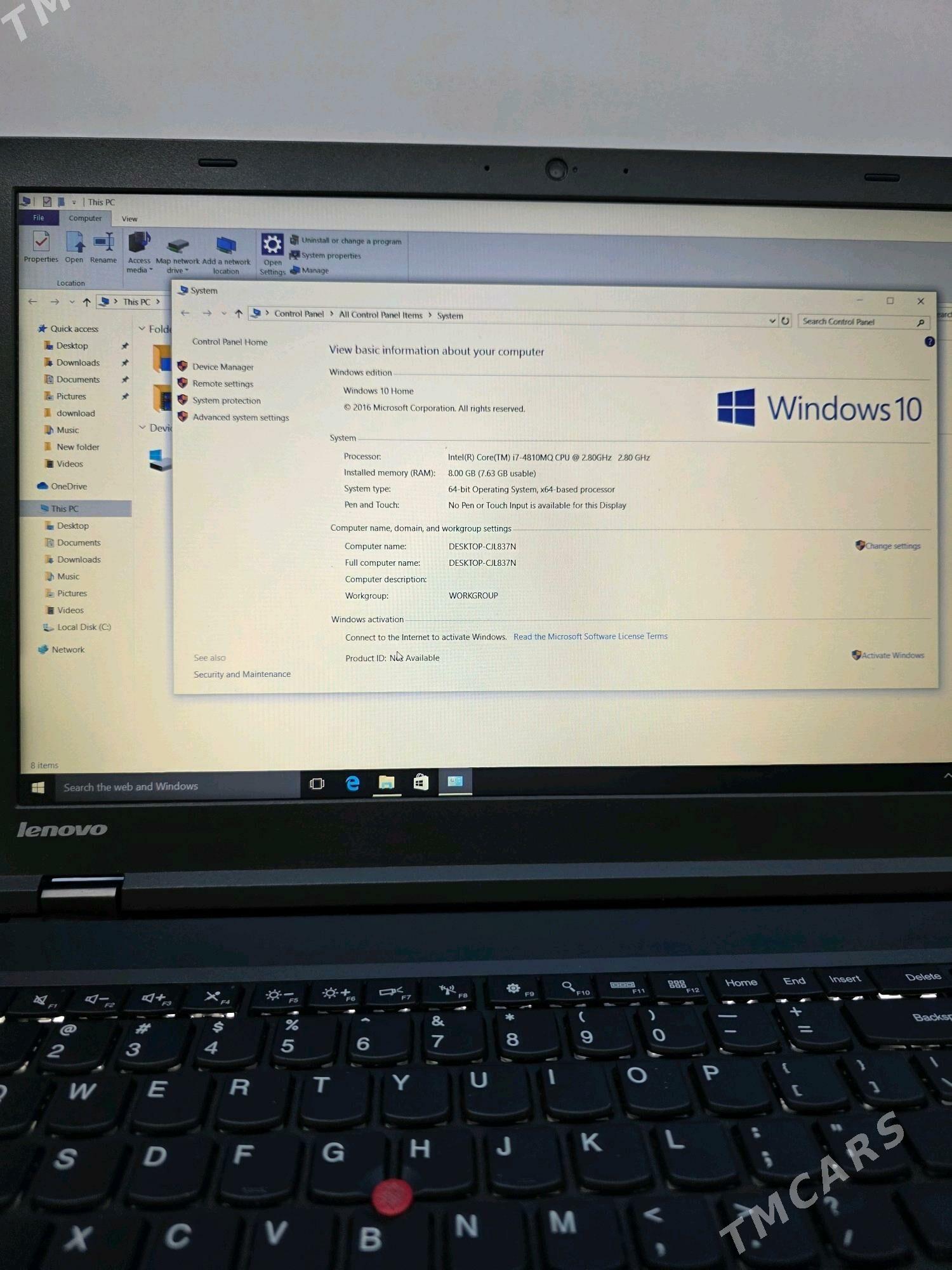 noutbuk lenovo - Туркменабат - img 2