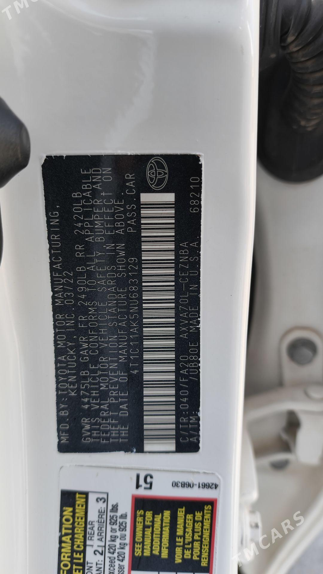 Toyota Camry 2022 - 350 000 TMT - Köýtendag - img 5