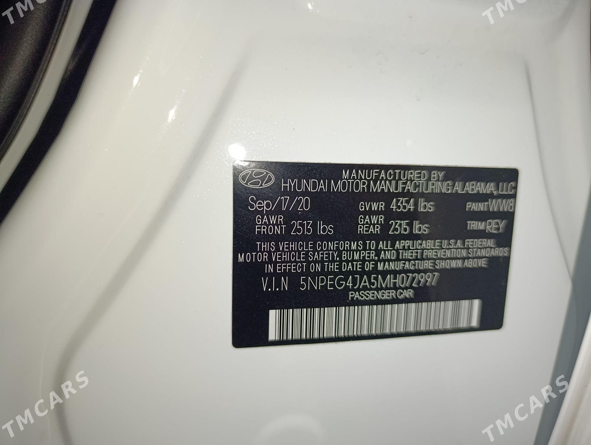 Hyundai Sonata 2020 - 259 000 TMT - Ашхабад - img 3