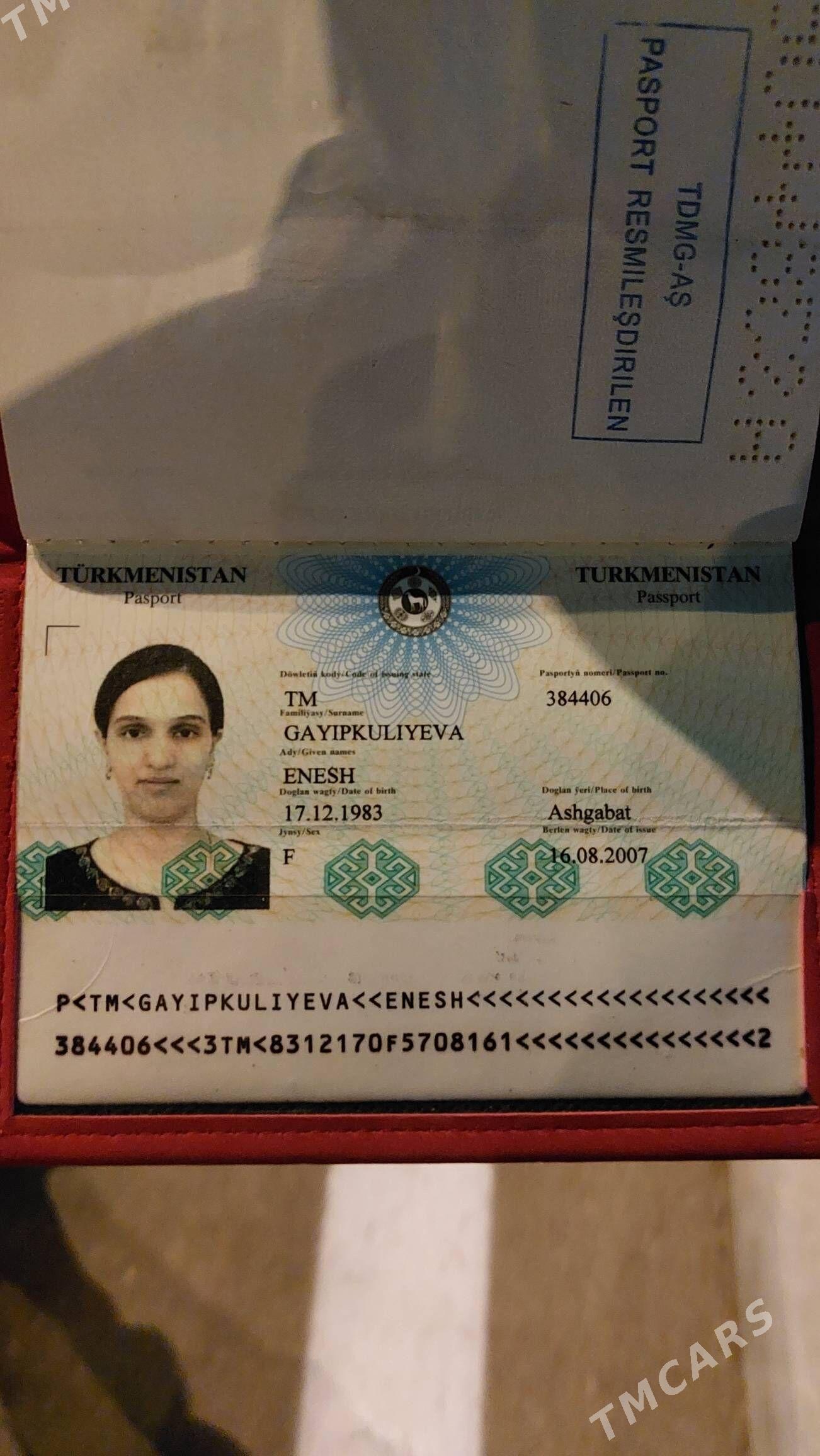 Pasport tapyldy  Eneş atly - Aşgabat - img 2