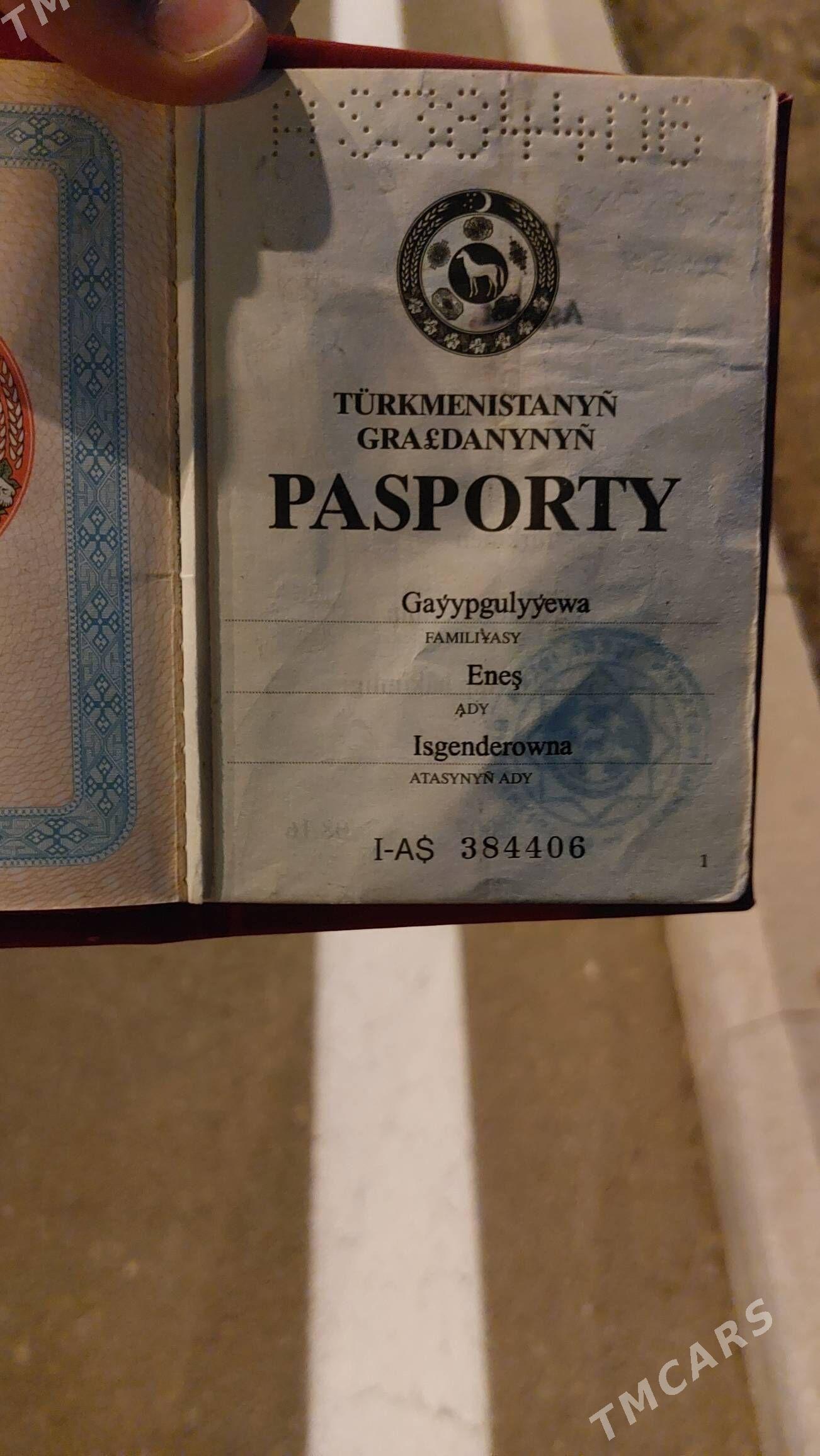 Pasport tapyldy  Eneş atly - Aşgabat - img 1