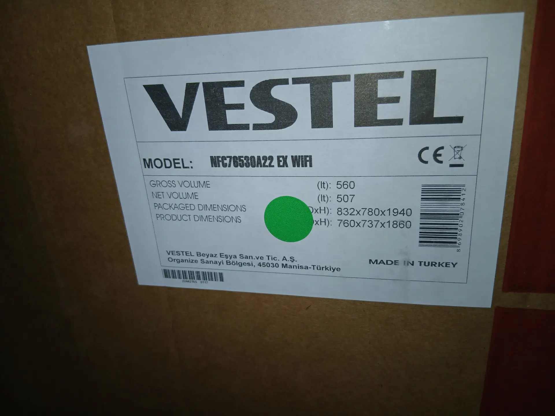 HOLODILNIK VESTEL PAKET NO FRO - Aşgabat - img 3