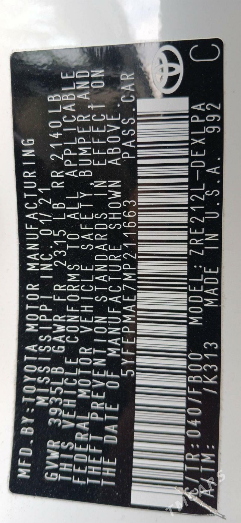 Toyota Corolla 2021 - 240 000 TMT - Aşgabat - img 8