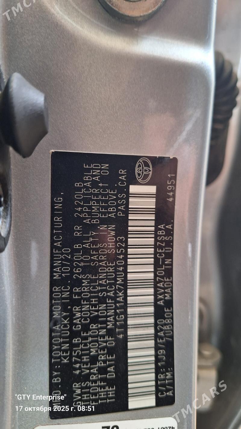 Toyota Camry 2020 - 390 000 TMT - Mary - img 8