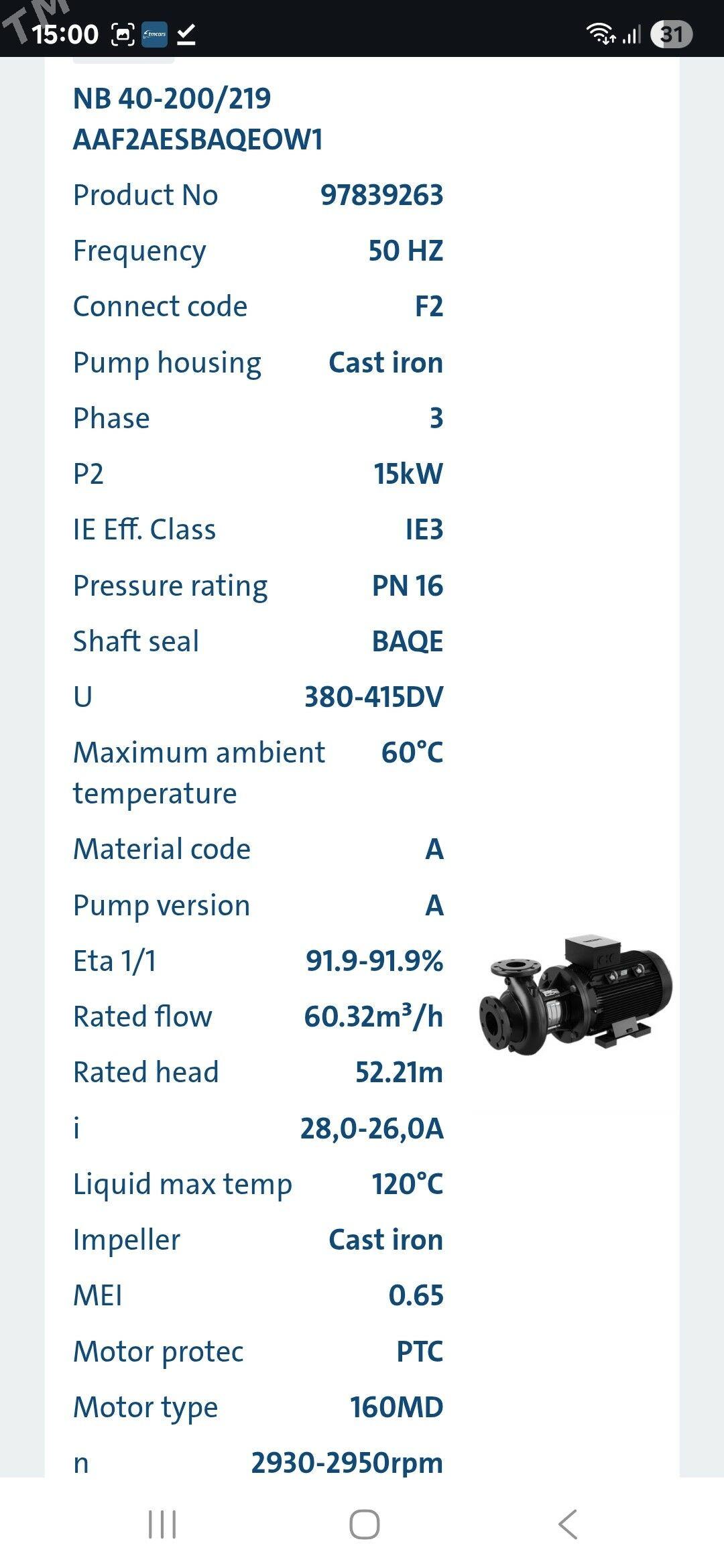GRUNDFOS nasos NB 40-200/219 - Ашхабад - img 2