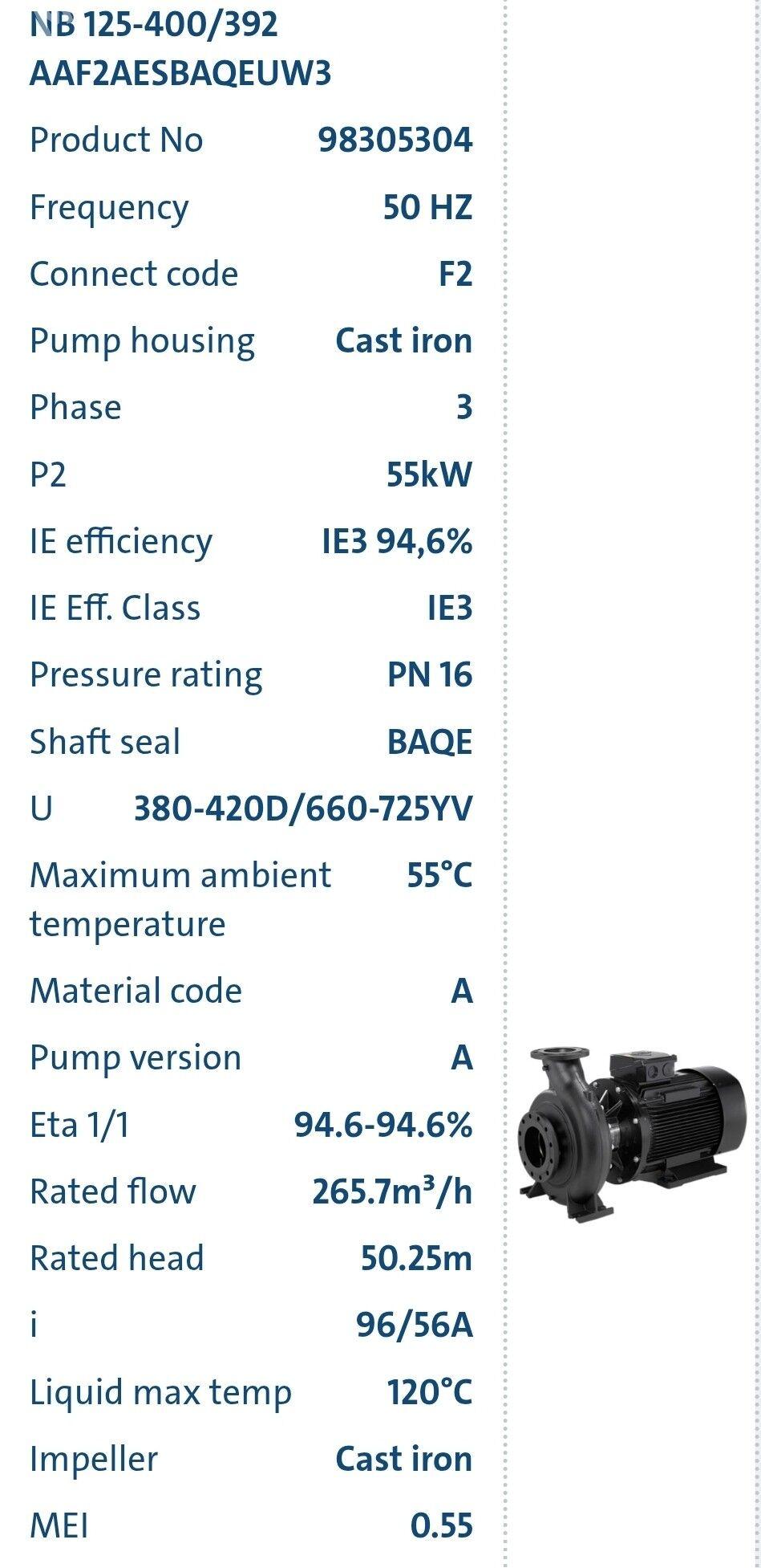 GRUNDFOS nasos NB 125-400/392 - Ашхабад - img 2