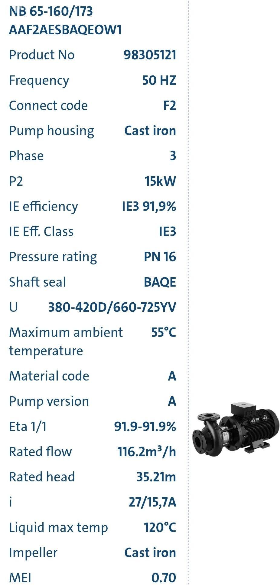 GRUNDFOS nasos NB 65-160/173 - Ашхабад - img 2
