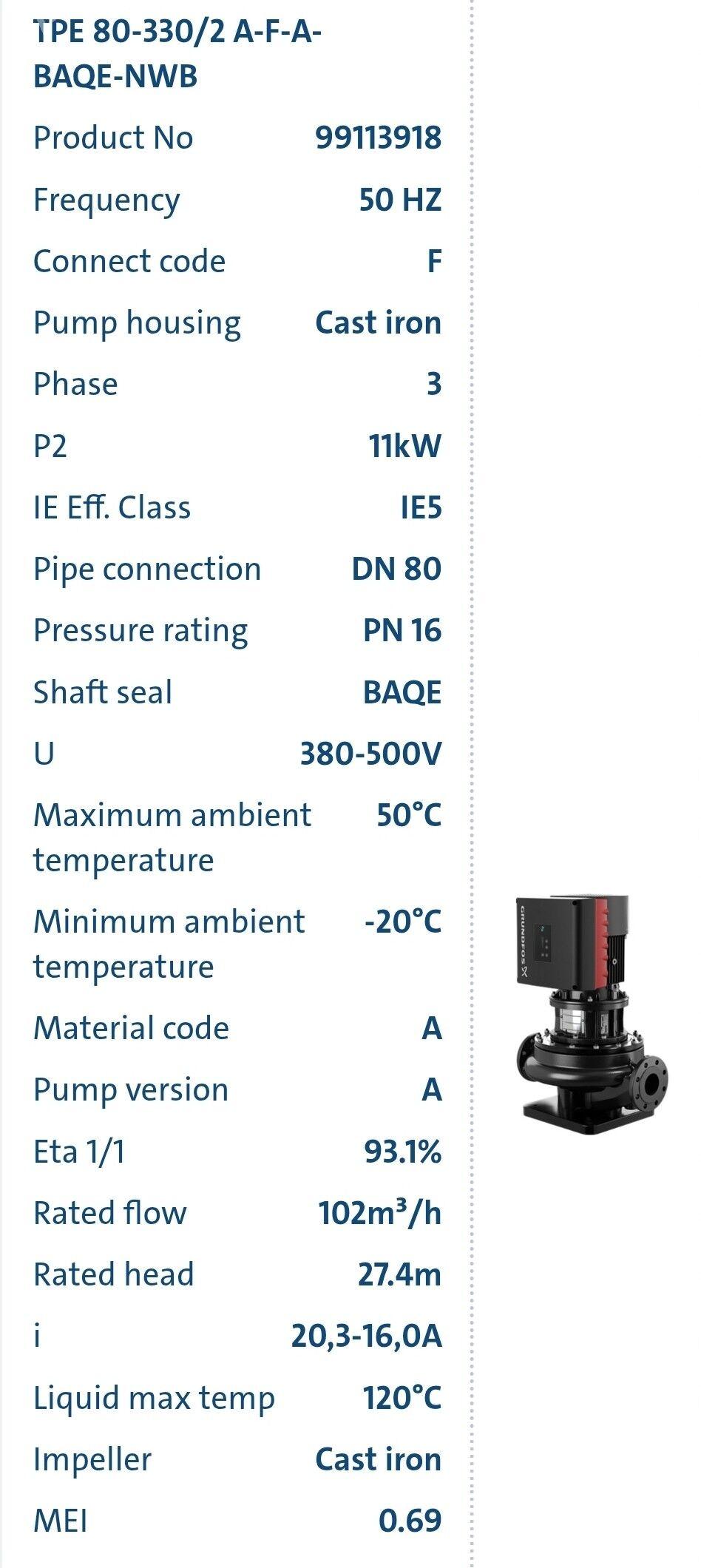 GRUNDFOS nasos TPE 80-330/2 - Ашхабад - img 2