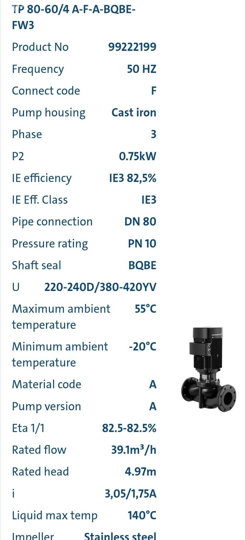 GRUNDFOS nasos TP 80-60/4 AFA - Ашхабад - img 2