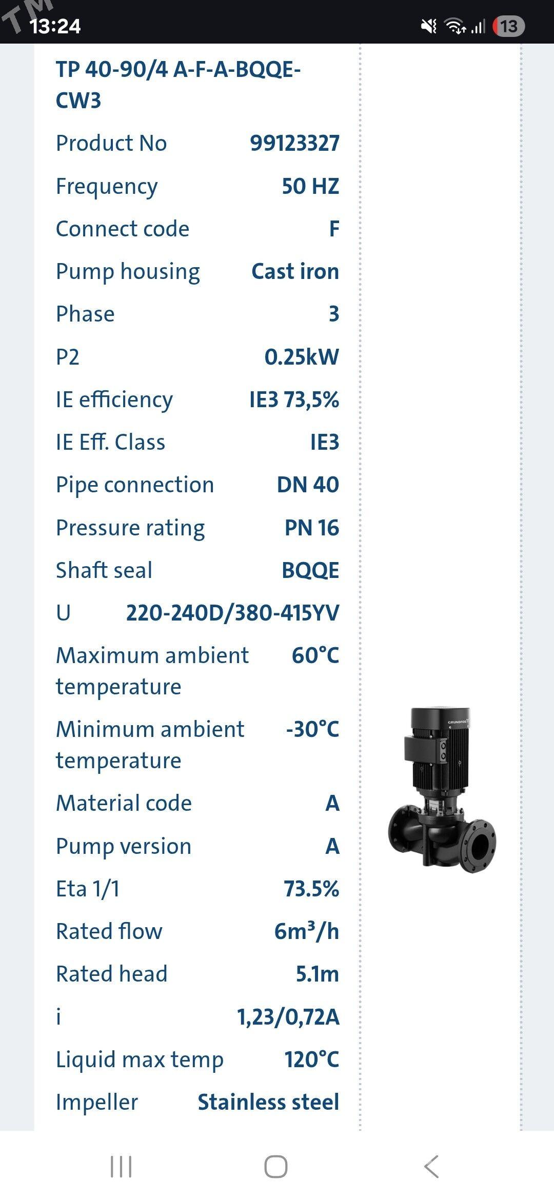 GRUNDFOS nasos TP 40-90/4 - Ашхабад - img 2