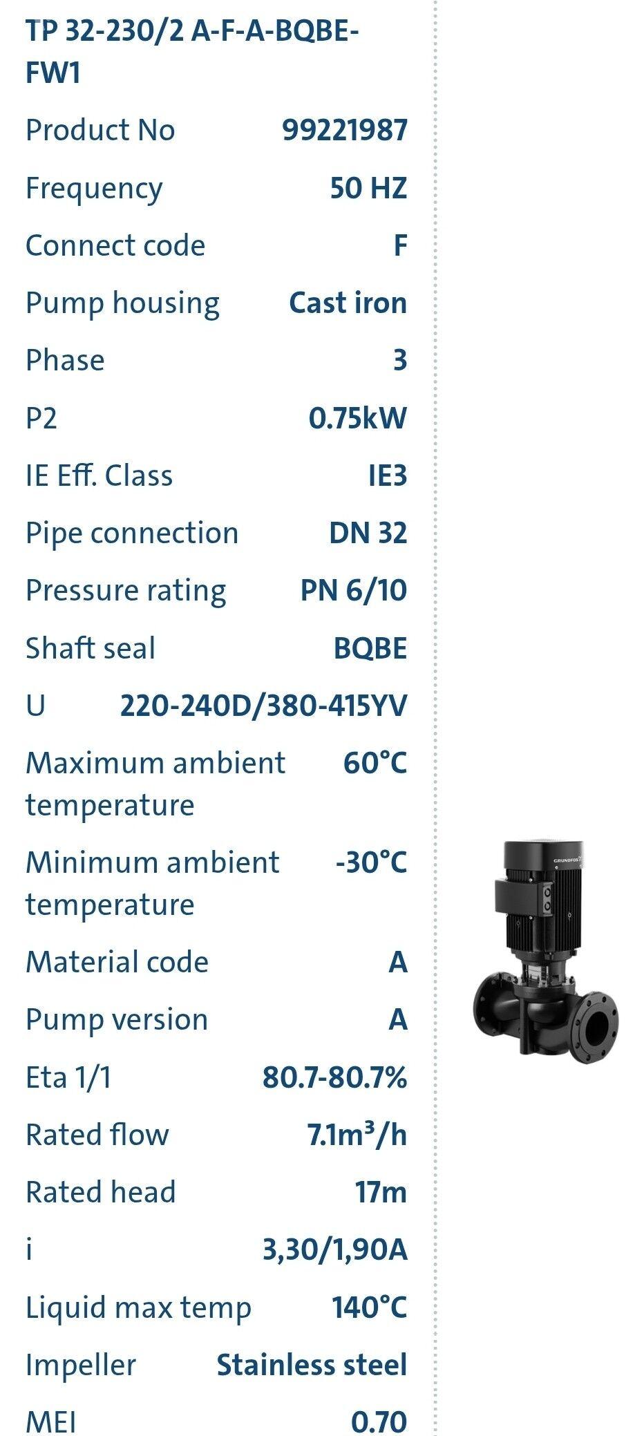 GRUNDFOS nasos TP 32-230/2 - Aşgabat - img 2