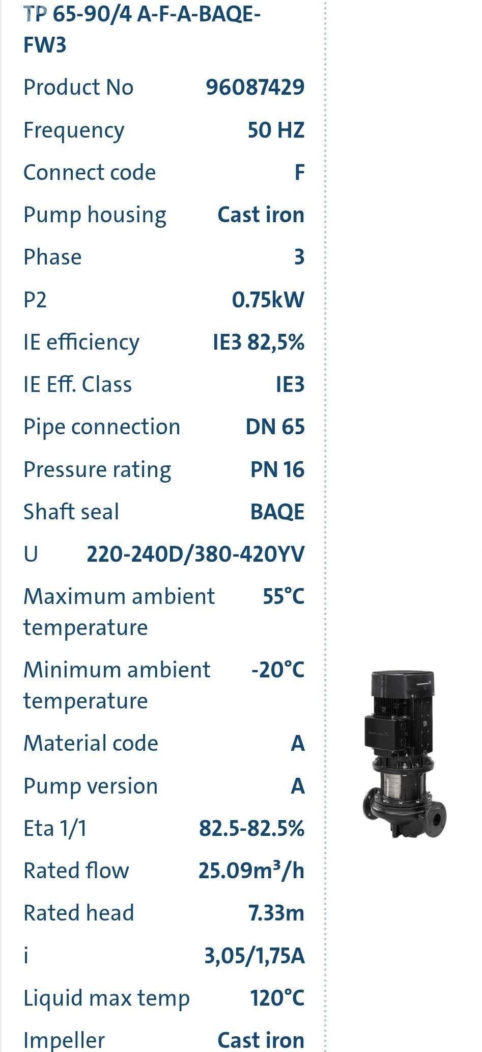 GRUNDFOS nasos TP 65-90/4 - Aşgabat - img 2