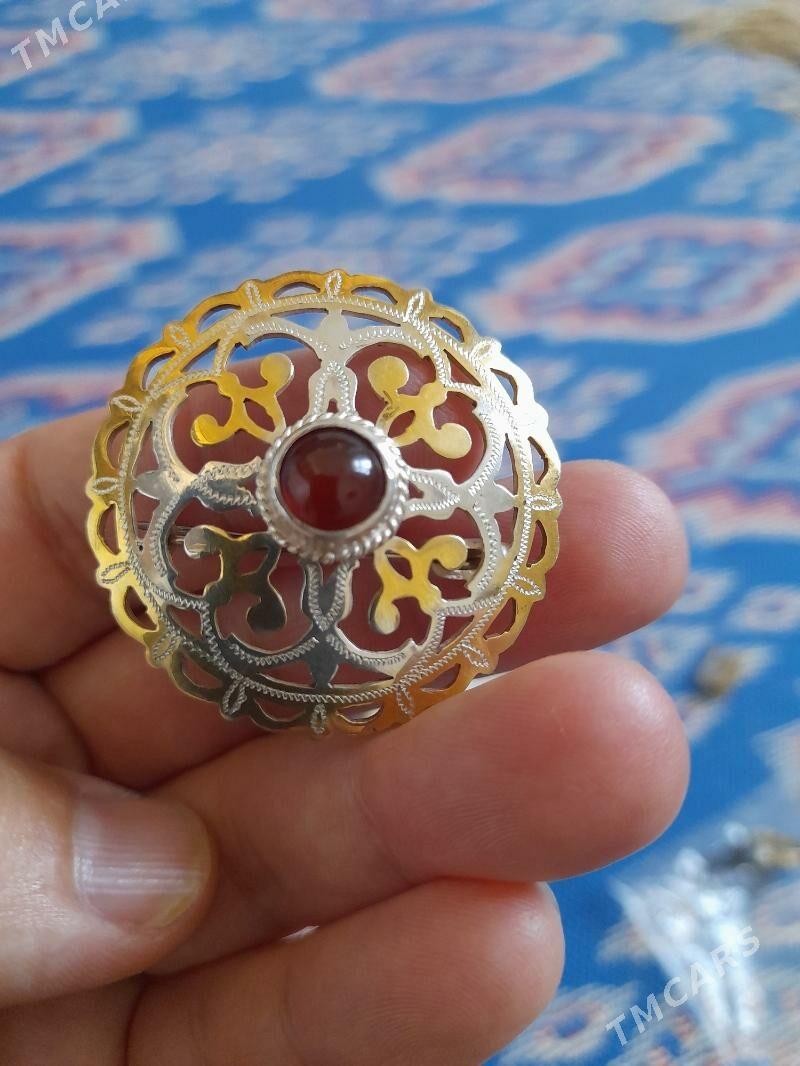 kumuş broşka , komplekt halka - Türkmenbaşy - img 1