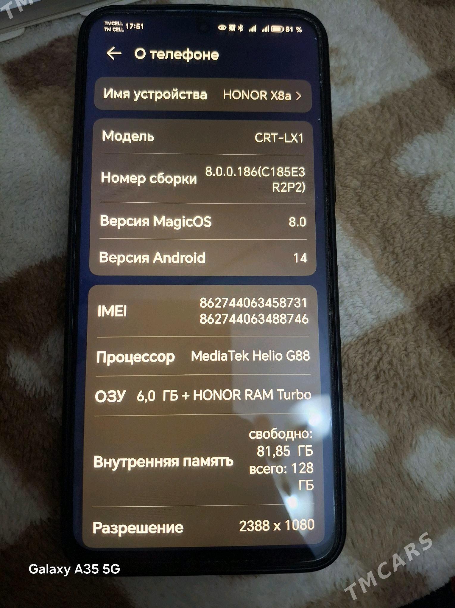 Honor x8a - Гурбансолтан Едже - img 1