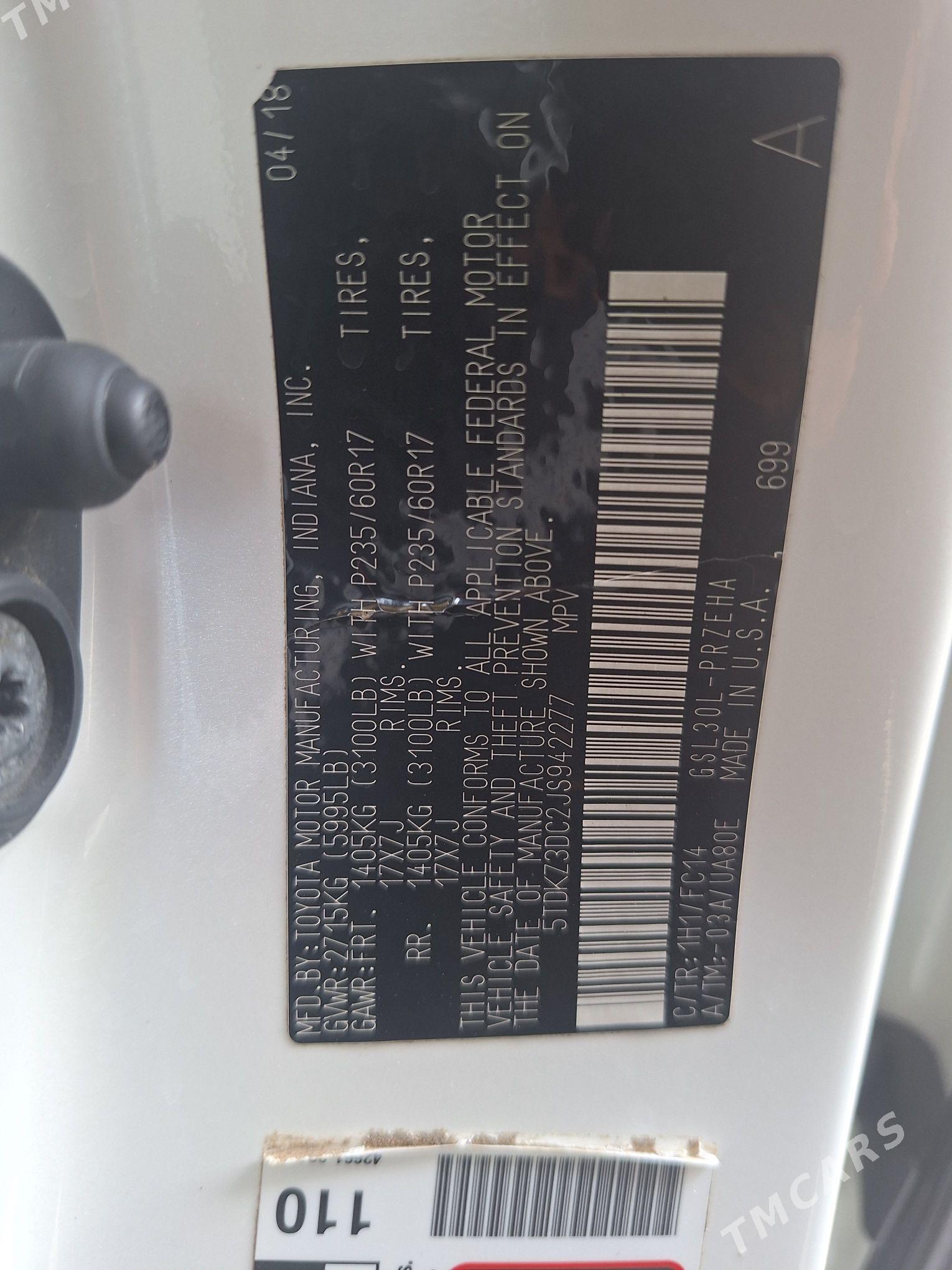 Toyota Sienna 2018 - 390 000 TMT - Mary - img 4