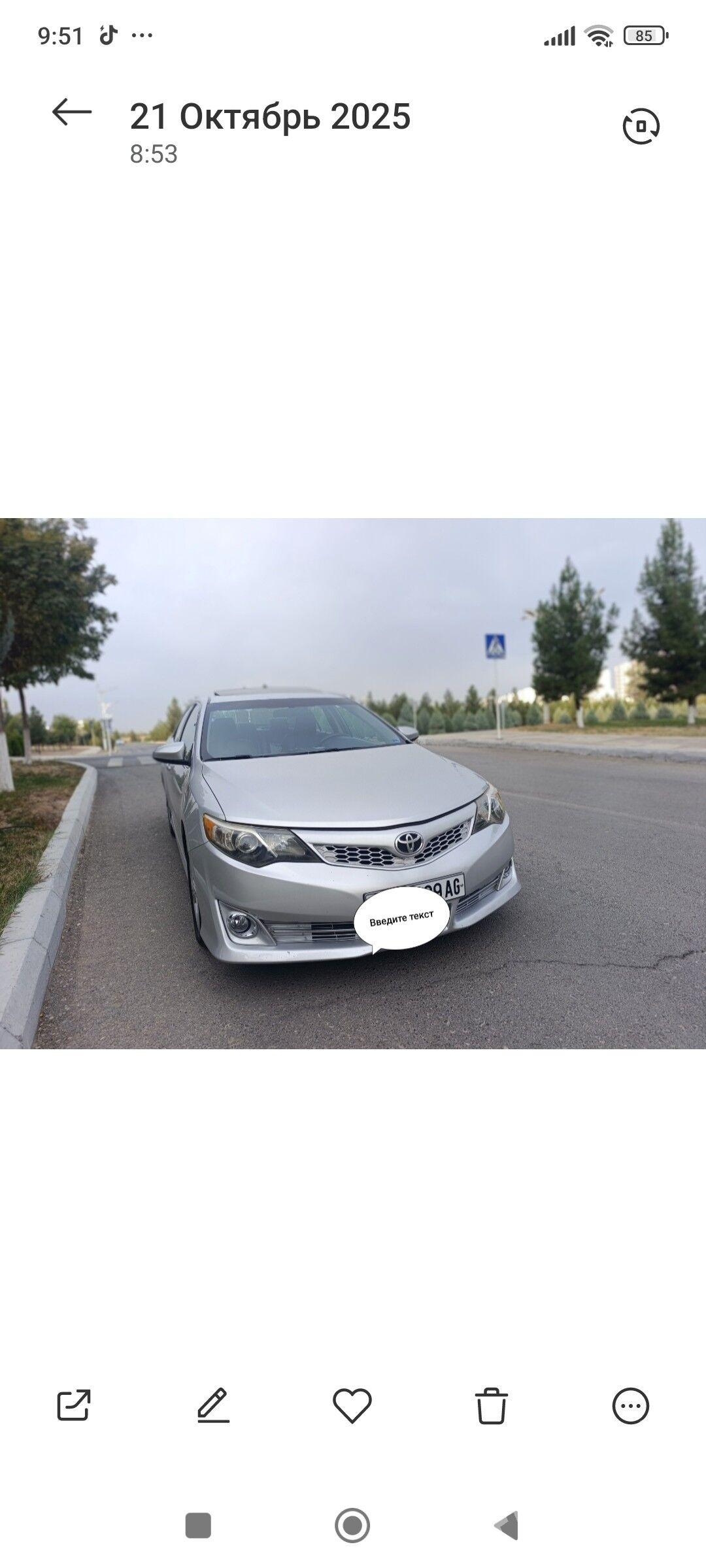 Toyota Camry 2012 - 245 000 TMT - 15-nji tapgyr - img 4