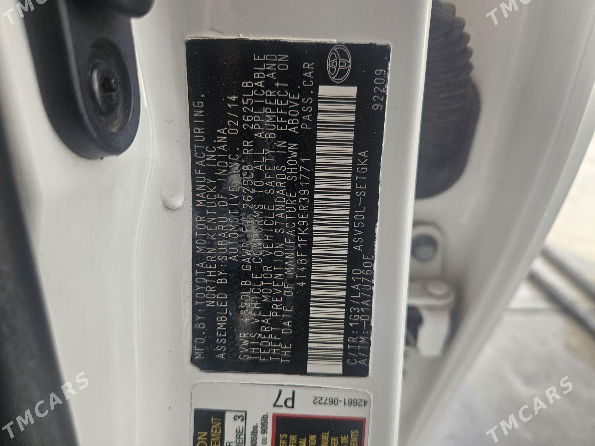 Toyota Camry 2014 - 236 000 TMT - Ашхабад - img 10