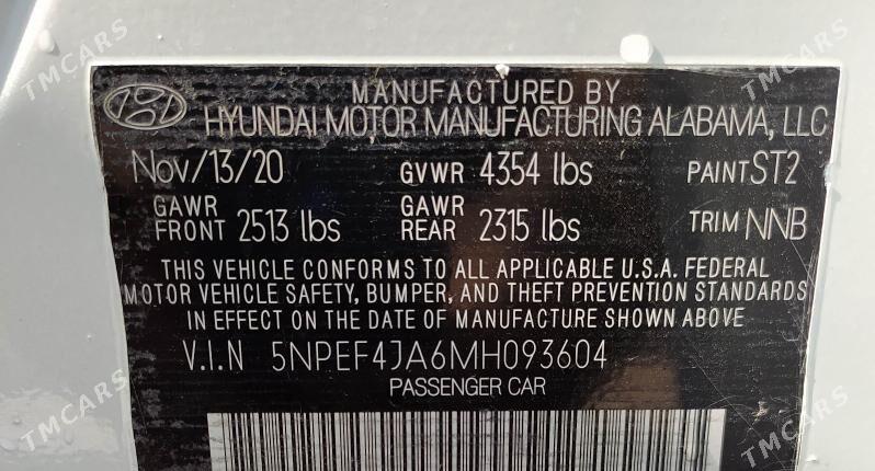 Hyundai Sonata 2021 - 277 000 TMT - Ашхабад - img 9